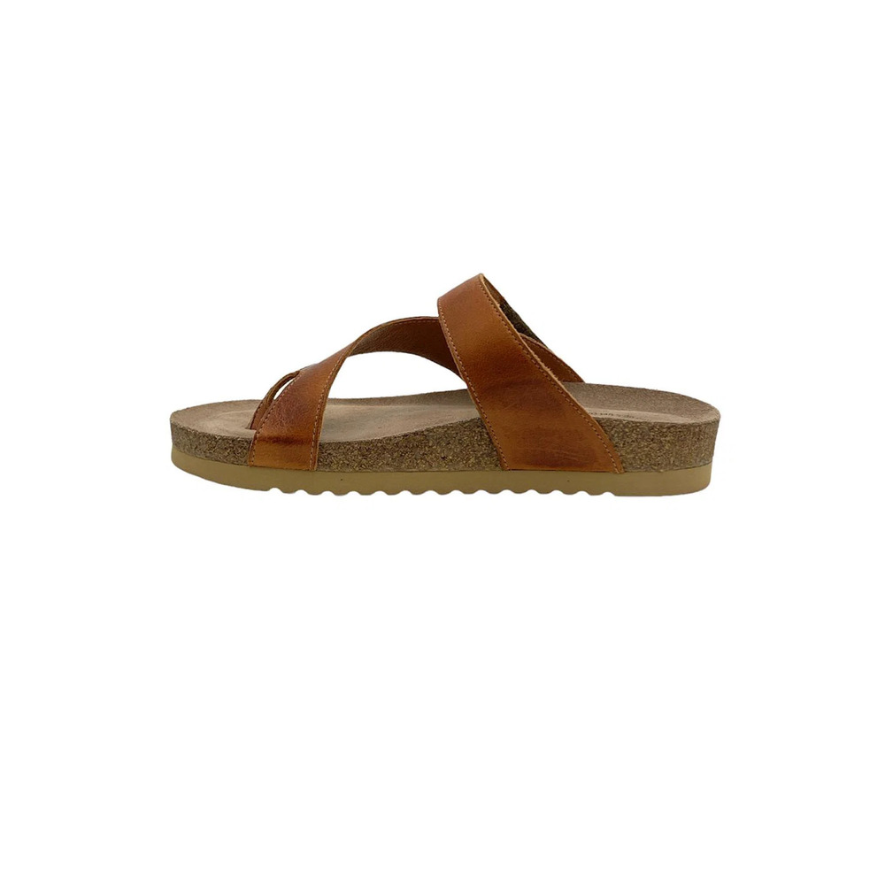 Taos Leather Toe Loop Slide Sandals Lola Cognac - Medium - Picture 3 of 5